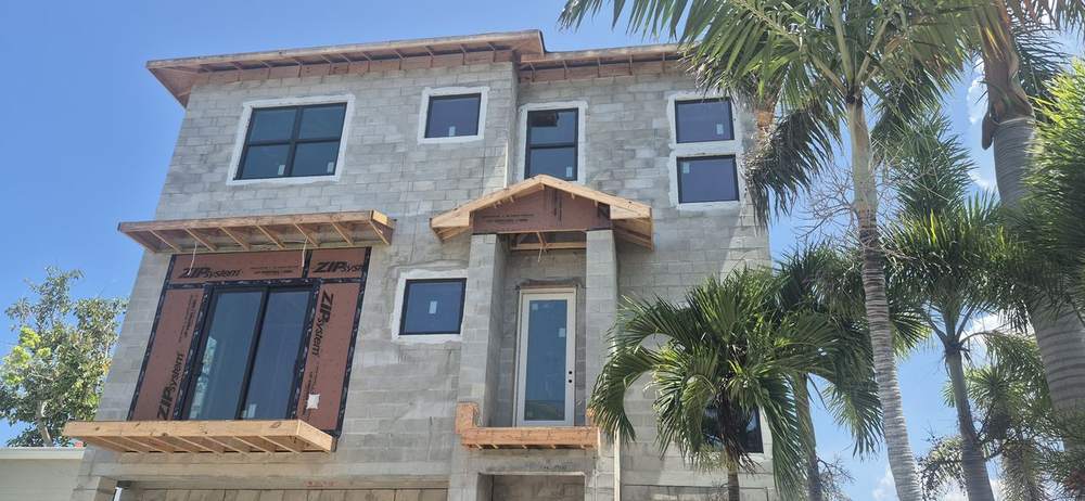 MMATGC CMU block work — Block walls with window openings set