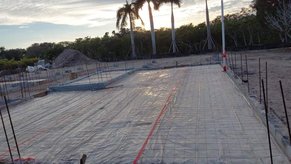 MMATGC concrete work — Slab prep — vapor barrier & rebar mesh
