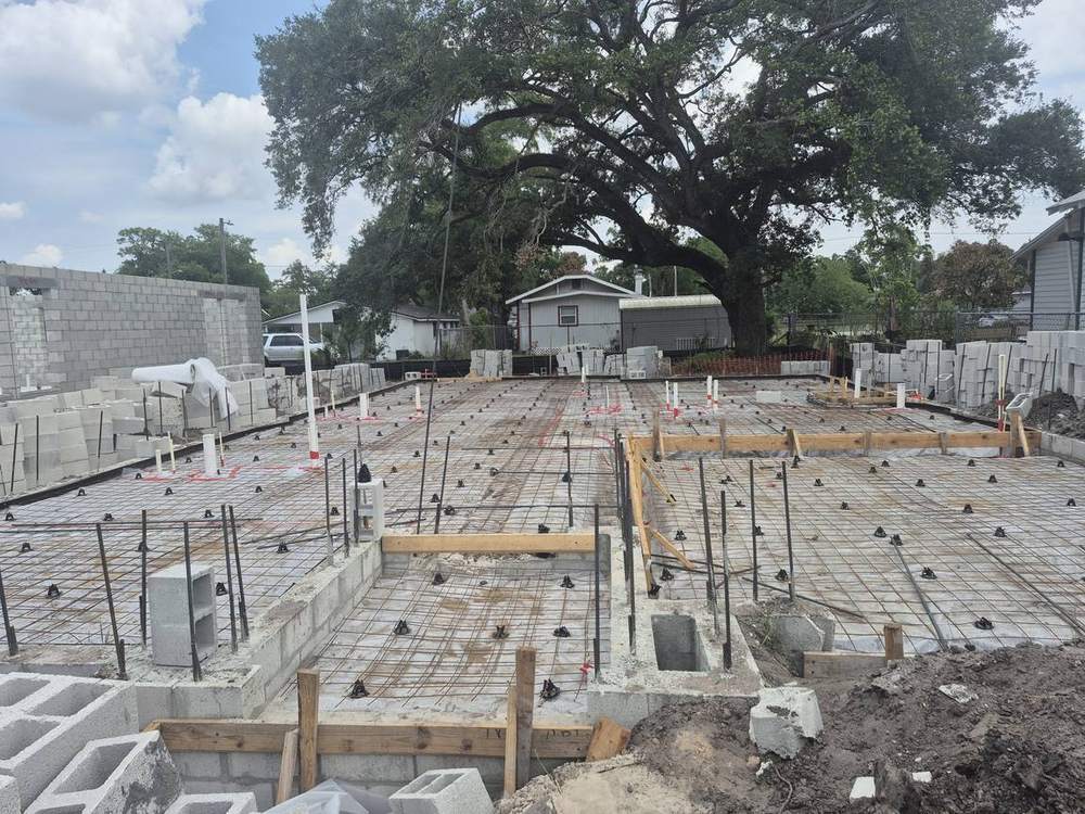 MMATGC concrete work — Slab rebar mat & footings