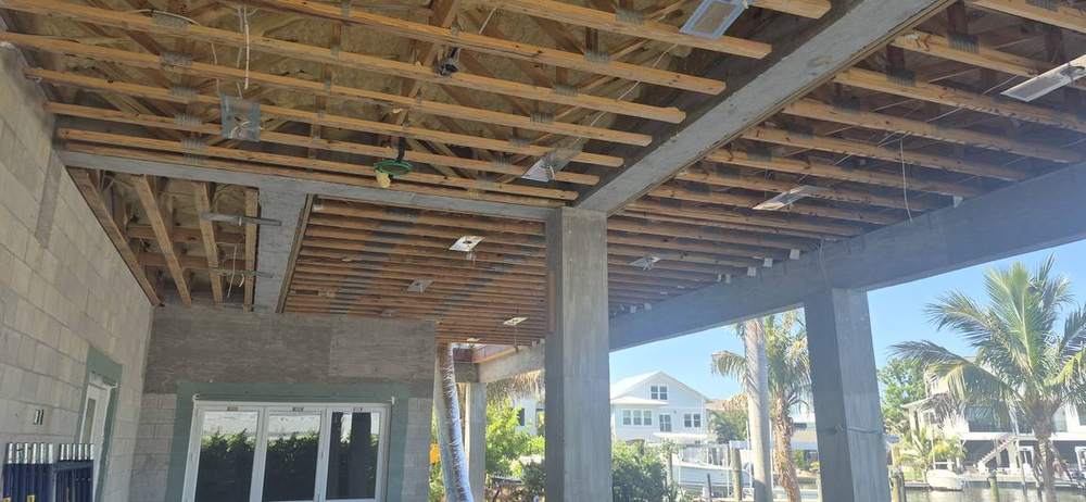 MMATGC framing work — Two-story shell — block base, framed upper