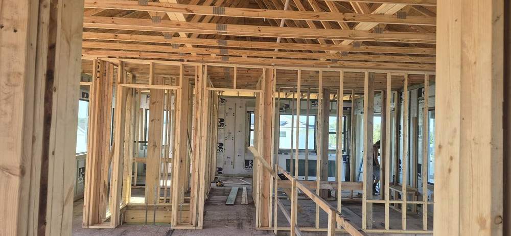 MMATGC framing work — Roof & wall framing in progress