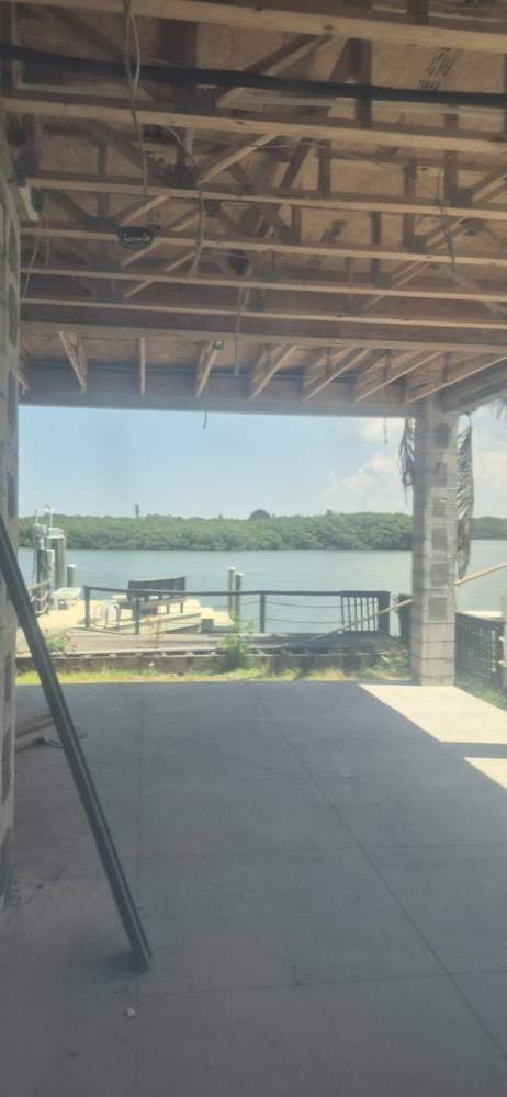 MMATGC framing work — Ground-level framing opening to the dock