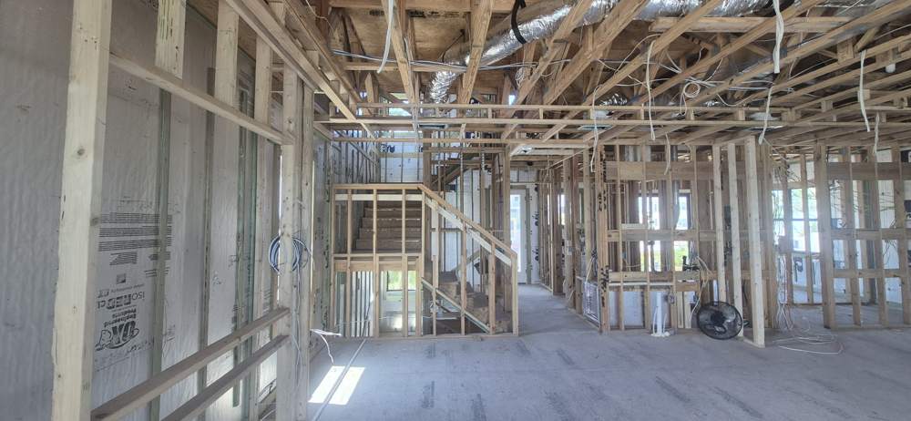 MMATGC framing work — Floor-truss framing over covered lanai